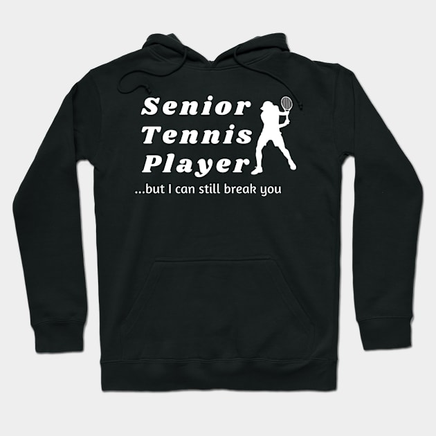 Senior tennis player Hoodie by Comic Dzyns